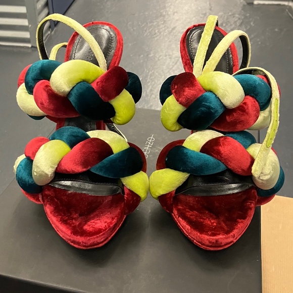 Marco De Vincenzo Braided Multicolor Heels - Picture 1 of 6